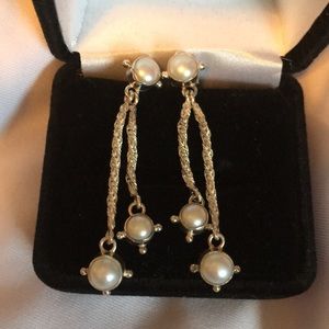 Sterling Silver and Pearl Earrings